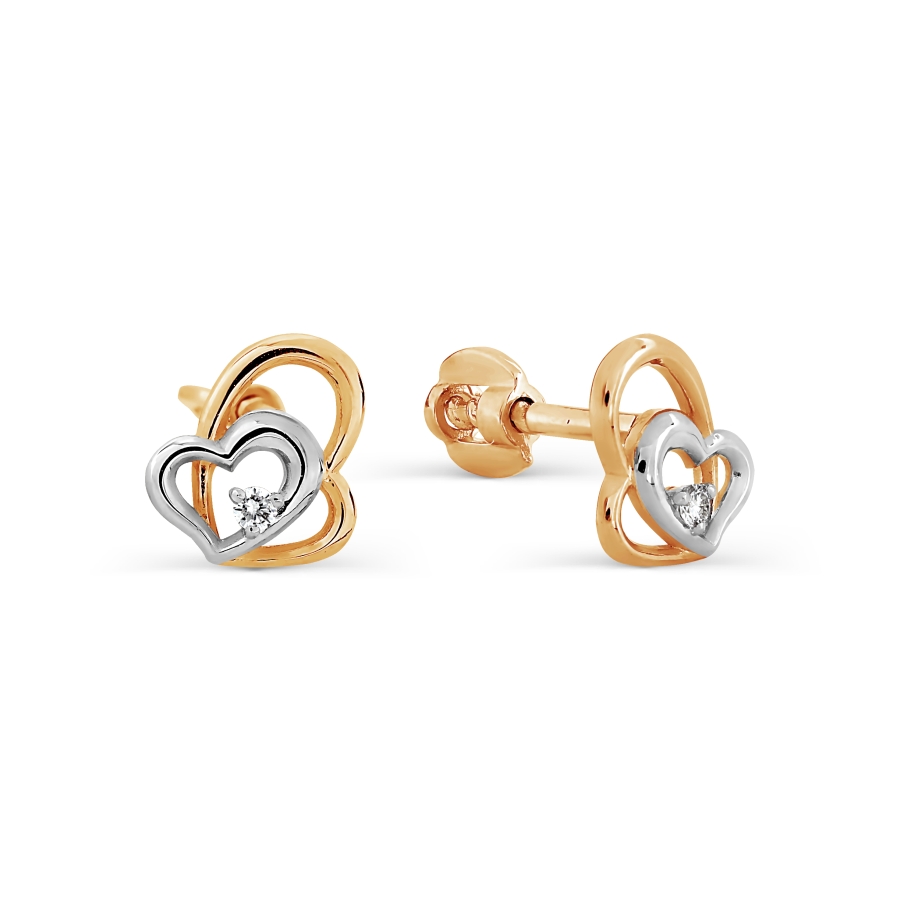 

Серьги с фианитами Линии Любви