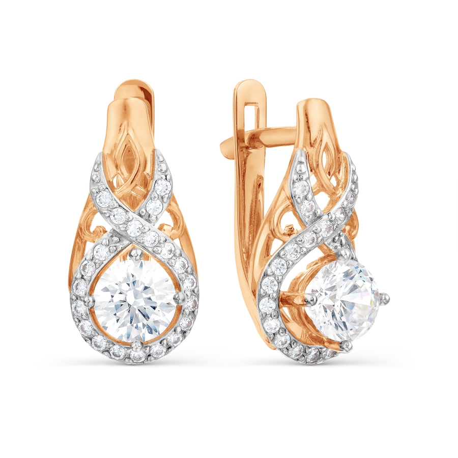 

Серьги с Swarovski Zirconia Линии Любви