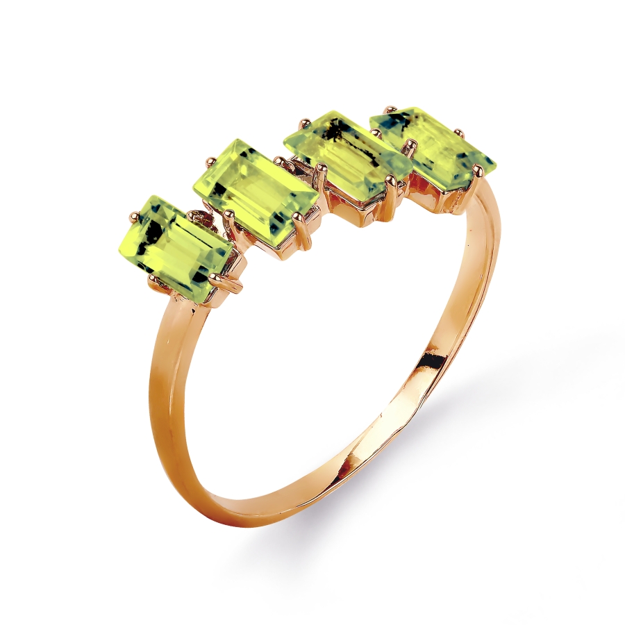 

Кольцо с хризолитами Линии Любви