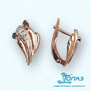 

Серьги с фианитами Линии Любви, Серьги Т13202495