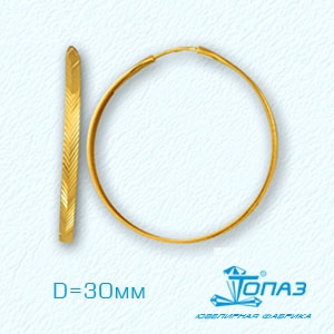 

Серьги конго из желтого золота Линии Любви, Серьги Т900621554