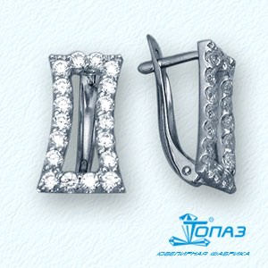 

Серьги с фианитами Линии Любви, Серьги Т30202727