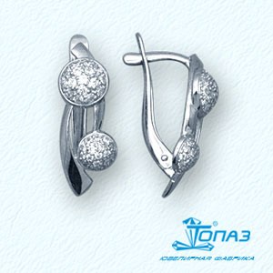 

Серьги с фианитами Линии Любви, Серьги Т30202819