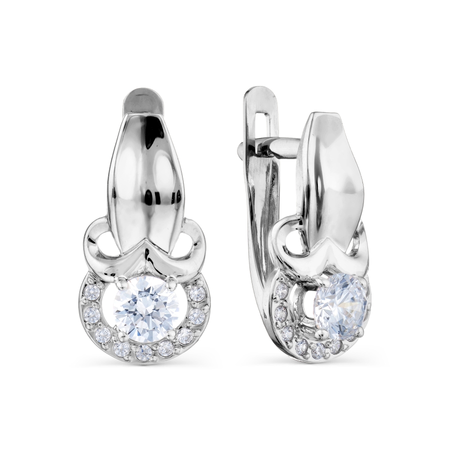 

Серьги с Swarovski Zirconia Линии Любви, Серьги Т307028950