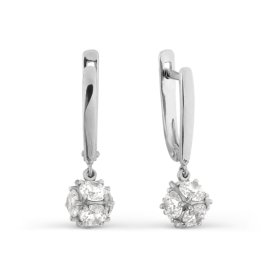 

Серьги с Swarovski Zirconia Линии Любви