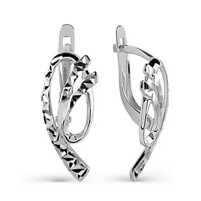 

Серьги из белого золота Линии Любви, Серьги Т30062848