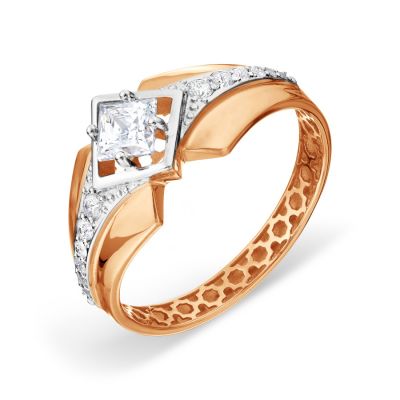 

Кольцо с Swarovski Zirconia Линии Любви, Кольцо Т14201А179