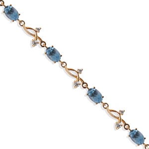 

Браслет с топазами и фианитами Линии Любви