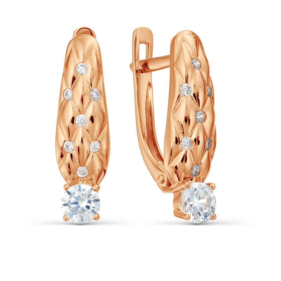 

Серьги с фианитами Линии Любви