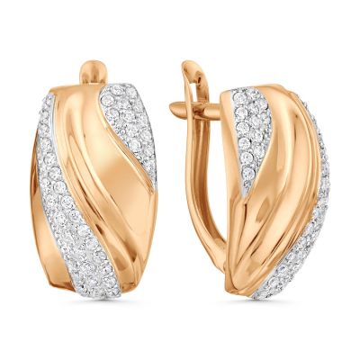 

Серьги с фианитами Premium Линии Любви, Серьги Т14202Б065