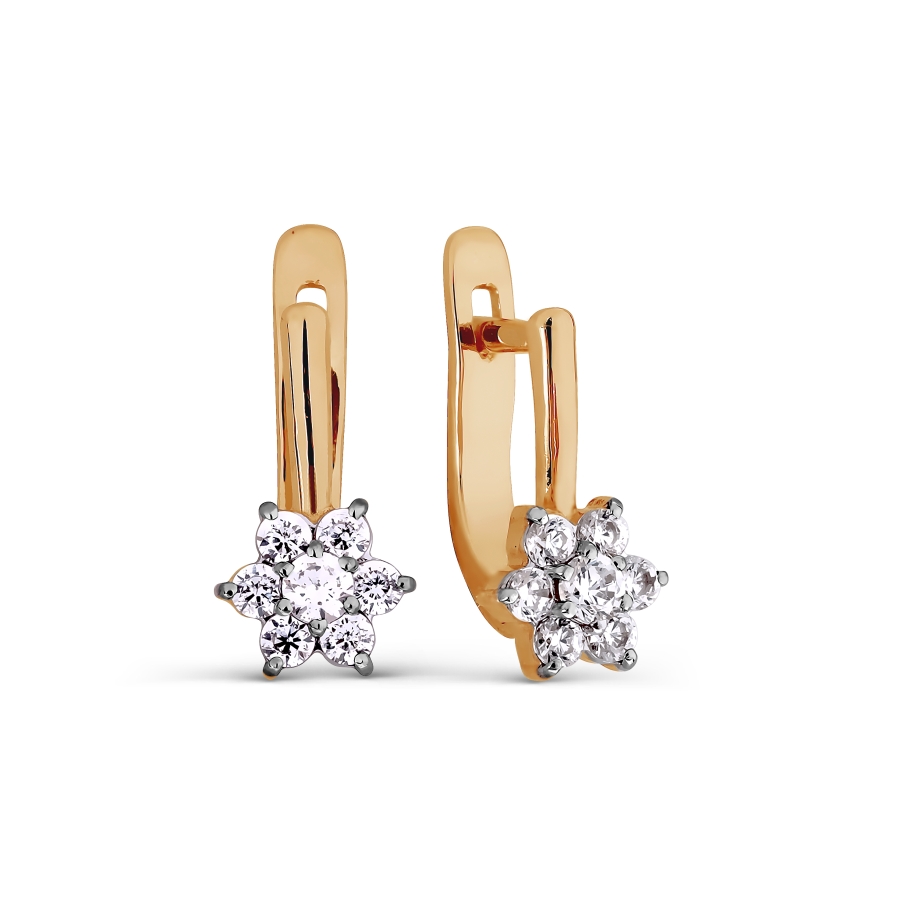 

Серьги с фианитами Линии Любви