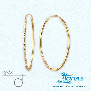 

Серьги конго из красного золота Линии Любви, Серьги Т100621434