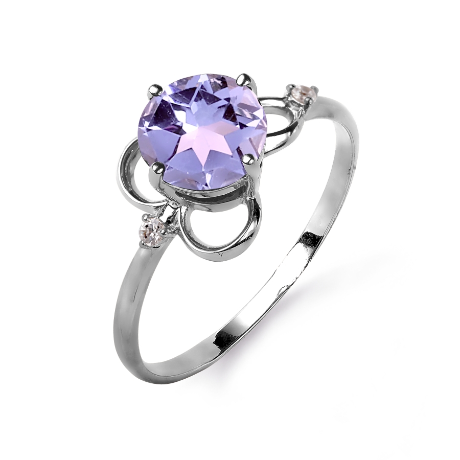 

Кольцо с аметистом и фианитами Линии Любви, Кольцо Т303015694