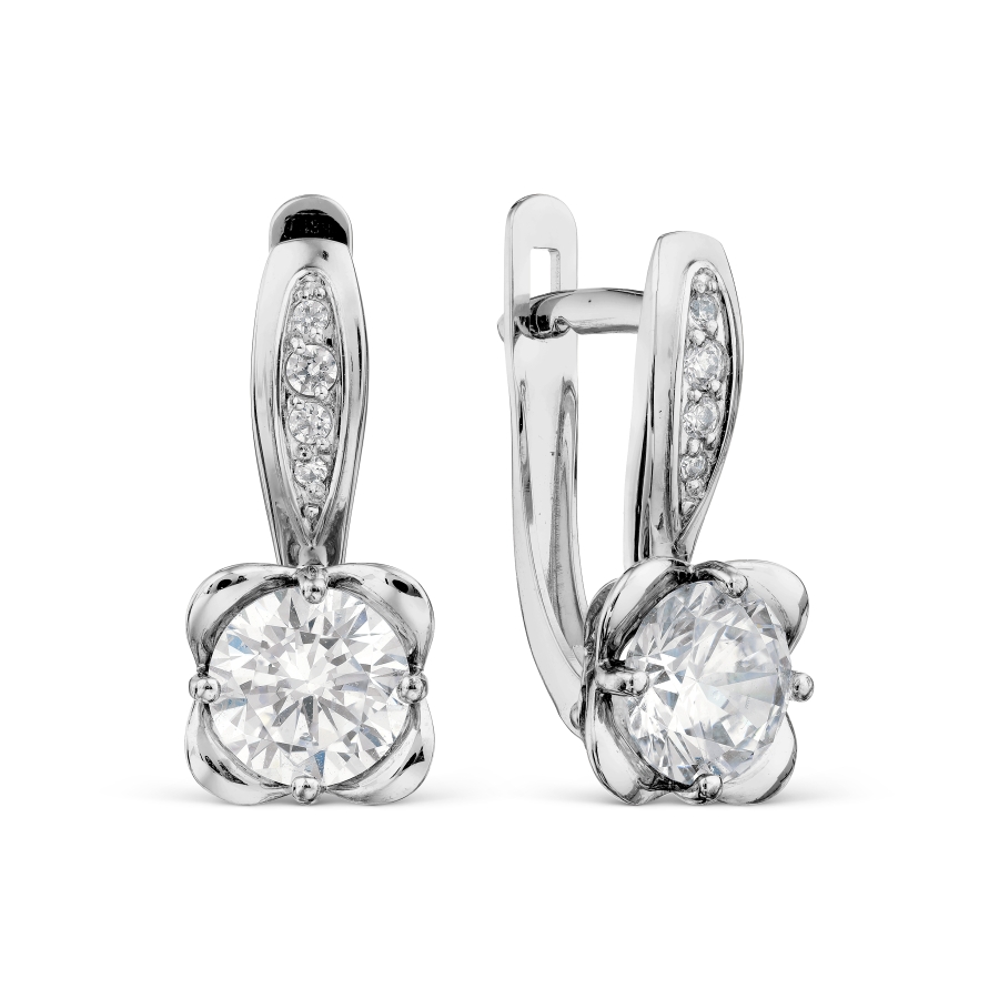 

Серьги с Swarovski Zirconia Линии Любви