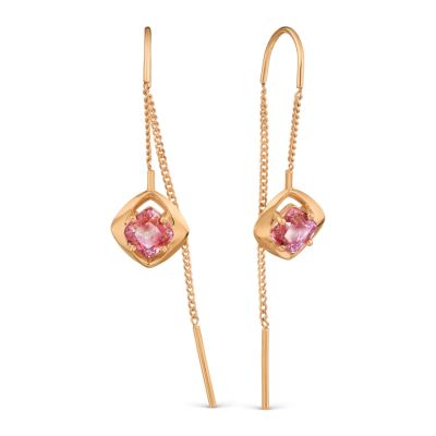 

Серьги с фианитами Premium Линии Любви, Серьги Т10202Б195-01