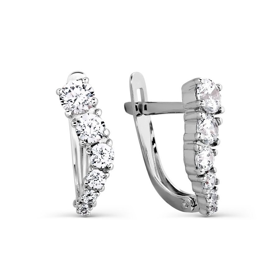 

Серьги с Swarovski Zirconia Линии Любви, Серьги Т307027499