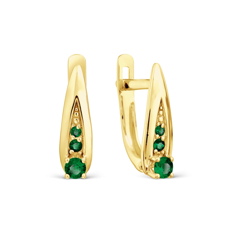 

Серьги с изумрудами Линии Любви, Серьги Т901029589