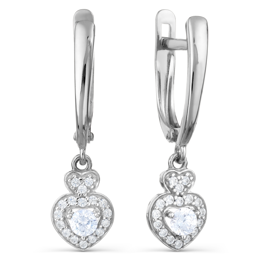 

Серьги с Swarovski Zirconia Линии Любви, Серьги Т307027732