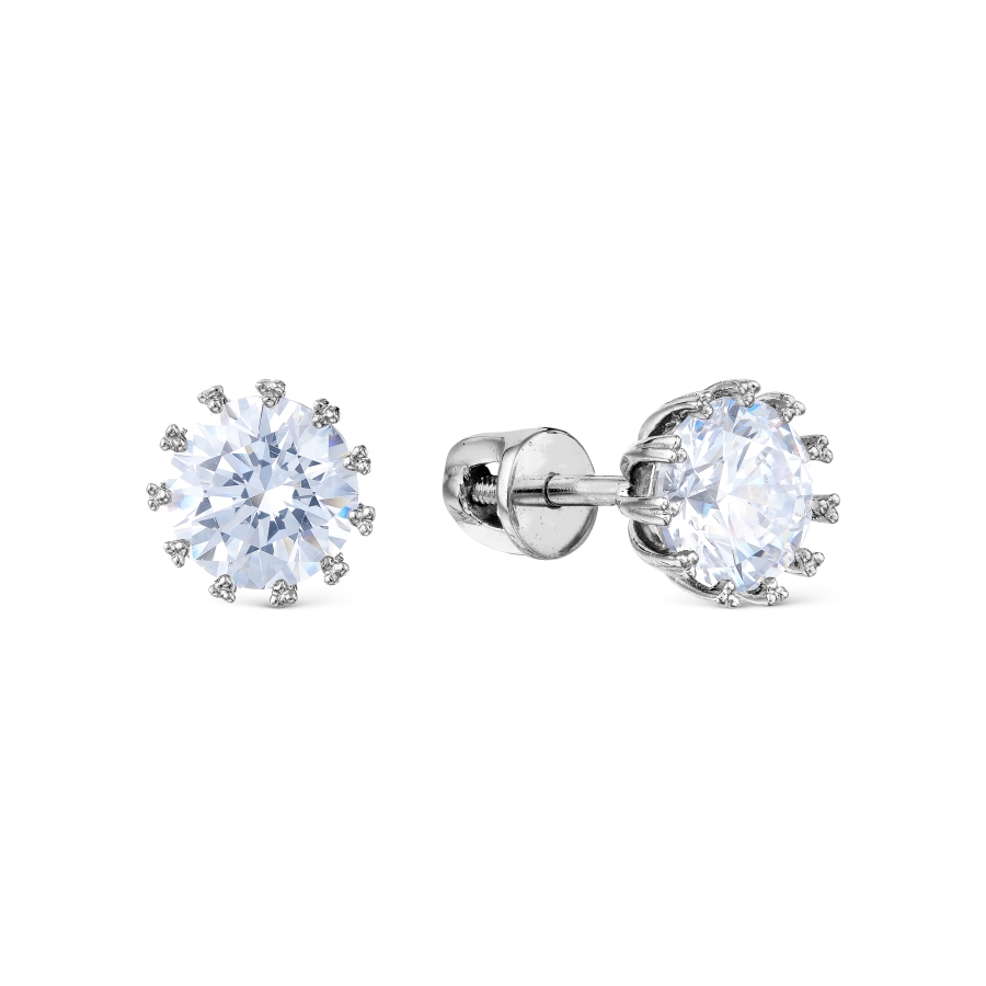 

Серьги с Swarovski Zirconia Линии Любви, Серьги Т302028631