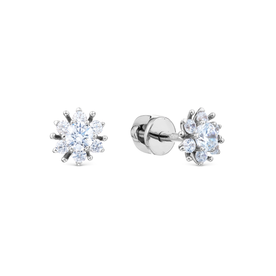 

Серьги с Swarovski Zirconia Линии Любви, Серьги Т302028633