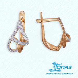 

Серьги из красного золота Линии Любви, Серьги Т140623457