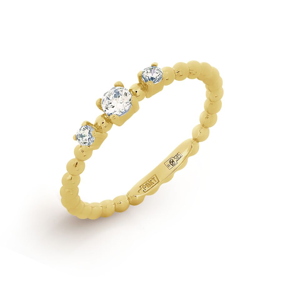 

Кольцо с фианитами Линии Любви, Кольцо Т907017342