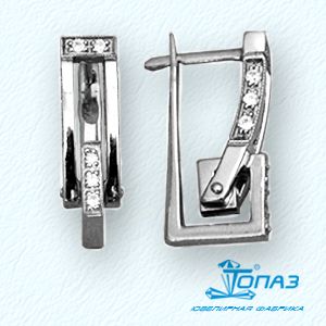 

Серьги с фианитами Линии Любви, Серьги Т31202313