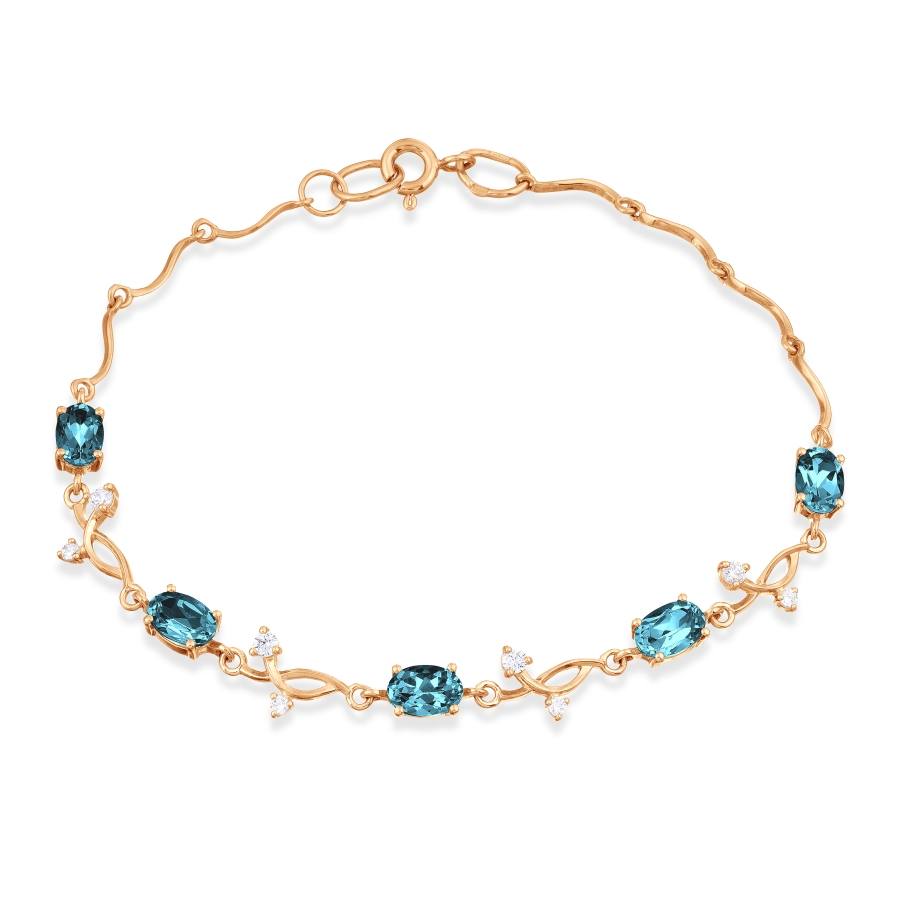 

Браслет с топазами и фианитами Линии Любви, Браслет Т10310594-17-01