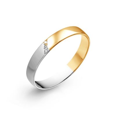 Кольцо обручальное с бриллиантами Линии Любви