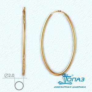 

Серьги конго из красного золота Линии Любви, Серьги Т100621437
