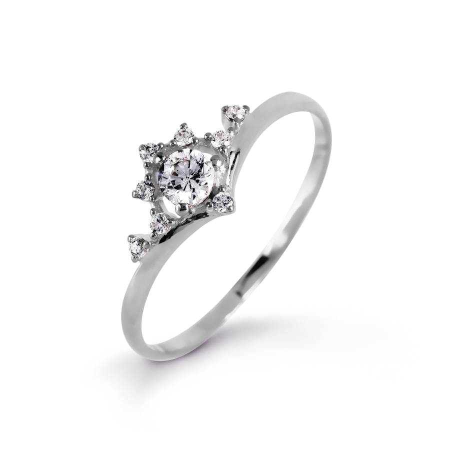 

Кольцо с Swarovski Zirconia Линии Любви