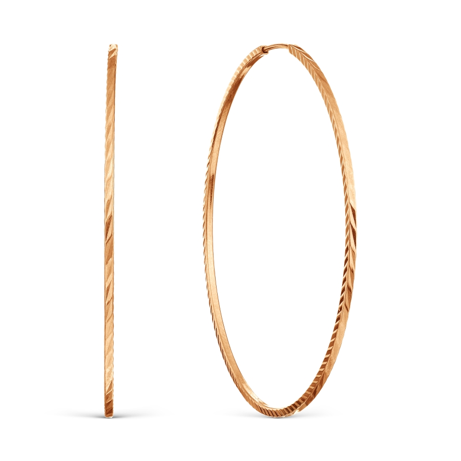 

Серьги конго из красного золота Линии Любви, Серьги Т100629494