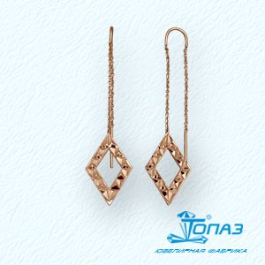 

Серьги из красного золота Линии Любви, Серьги Т10062871