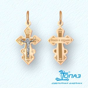 

Крестик из красного золота Линии Любви, Крестики Т13096009