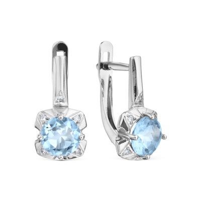 

Серьги с топазами и фианитами Линии Любви, Серьги Т30302Б401