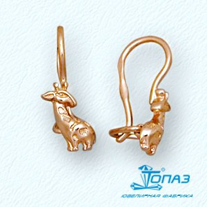 

Серьги из красного золота Линии Любви, Серьги Т10002949