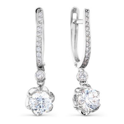 

Серьги с фианитами Premium Линии Любви, Серьги Т307028646