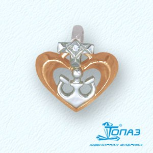 

Подвеска с фианитом Линии Любви, Подвески и кулоны Т13203138