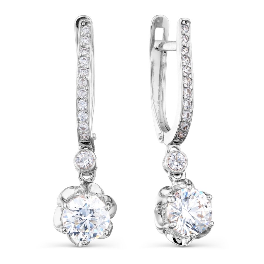 

Серьги с Swarovski Zirconia Линии Любви, Серьги Т307028646