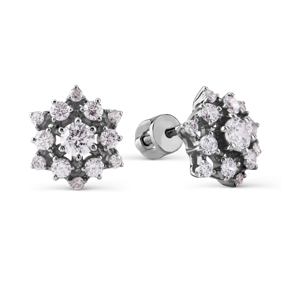 

Серьги с Swarovski Zirconia Линии Любви, Серьги Т302027069