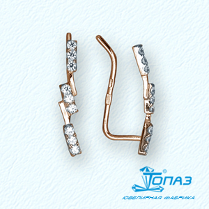 

Серьги с фианитами Линии Любви, Серьги Т10202860