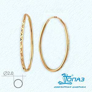 

Серьги конго из красного золота Линии Любви, Серьги Т100621431