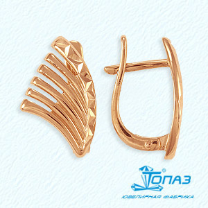 

Серьги из красного золота Линии Любви, Серьги Т10062451