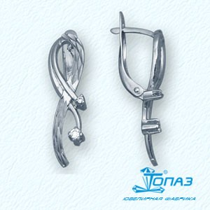 

Серьги с фианитами Линии Любви, Серьги Т30262736