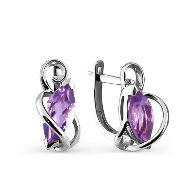 

Серьги с аметистами Линии Любви, Серьги Т301024561