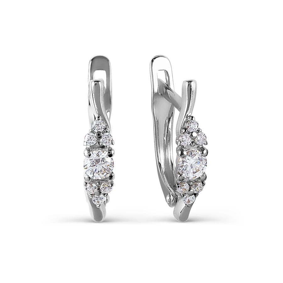 

Серьги с Swarovski Zirconia Линии Любви