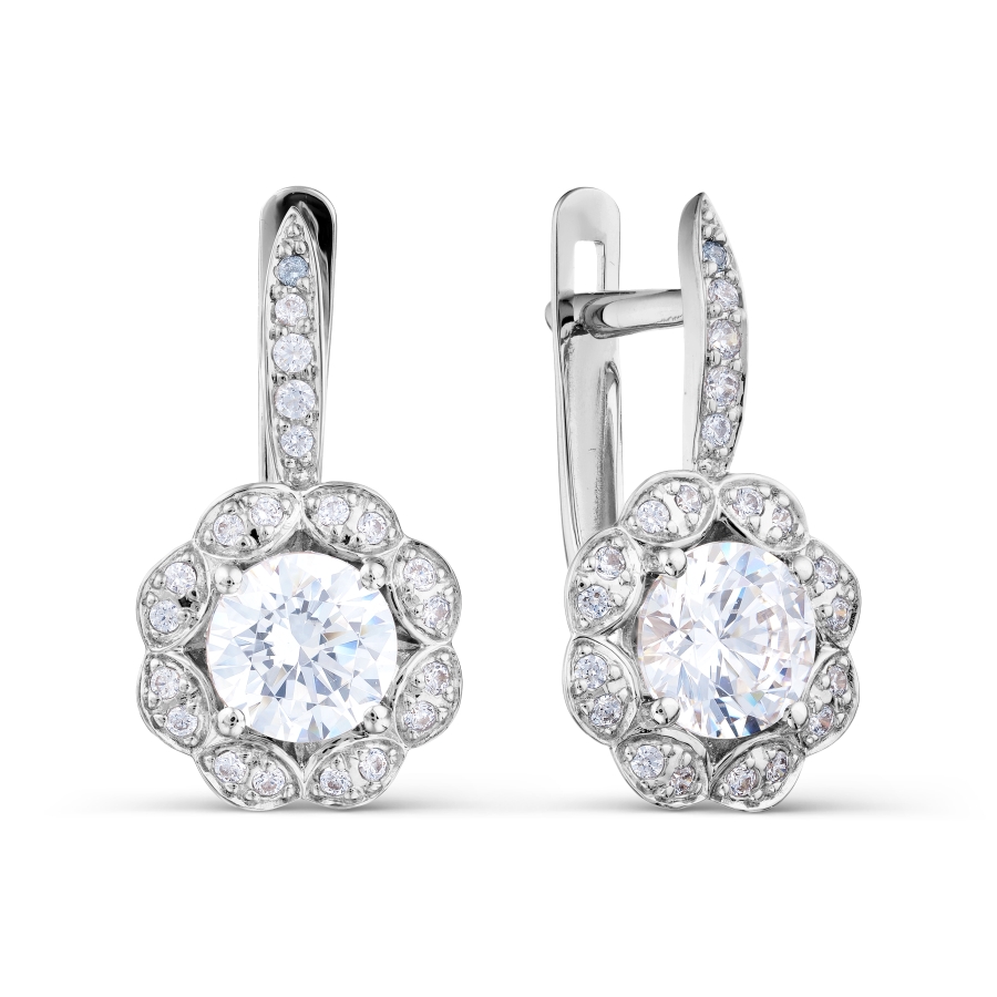 

Серьги с Swarovski Zirconia Линии Любви