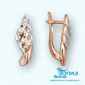

Серьги из красного золота Линии Любви, Серьги Т14062756