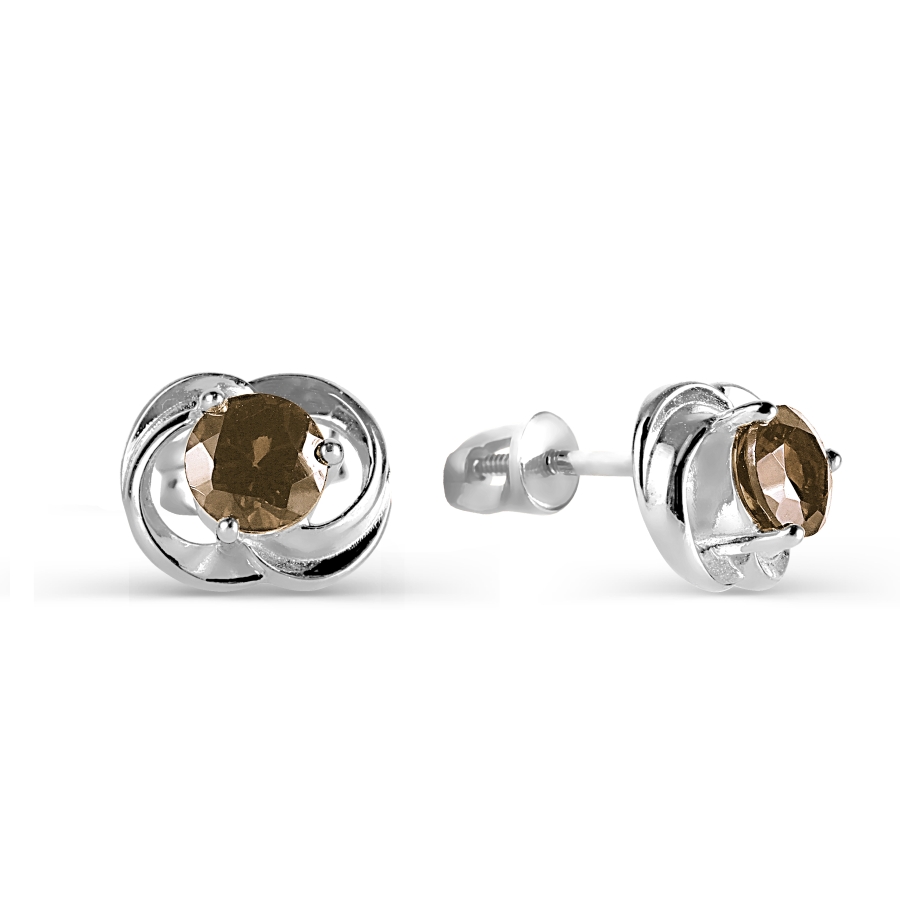 

Серьги с раухтопазами Линии Любви, Серьги Т301026097-01