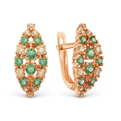 

Серьги с Swarovski Zirconia Линии Любви, Серьги Т107028169